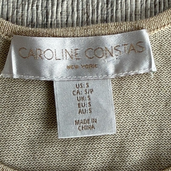 Caroline Constas Floral Shimmer Knit Dress - Picture 4 of 4